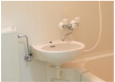 ハイビレッジⅡ　敷金0　礼金0　室内洗濯機置場　の洗面所|※別部屋参考画像