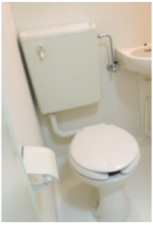 ハイビレッジⅡ　敷金0　礼金0　室内洗濯機置場　のトイレ|※別部屋参考画像