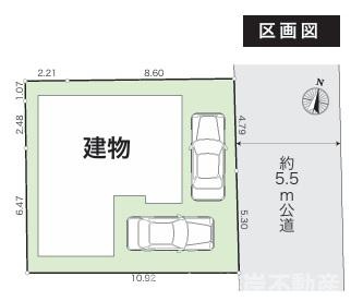 茅ヶ崎市南湖6丁目　新築戸建の区画図|区画図