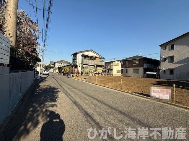 藤沢市大庭　売地　全３区画の前面道路含む現地写真|現地外観