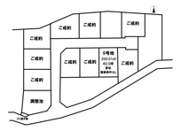 北葛城郡上牧町下牧ハートフルビレッジ西大和 全10区画 9号地【建築条件無し】【更地】の画像