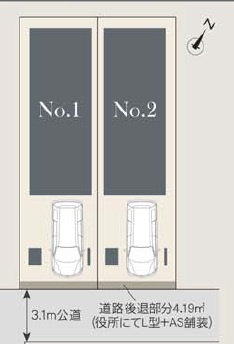 大田区中央　新築戸建2号棟の区画図