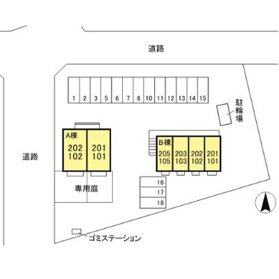 【区画図】 | プランドール陽東 Ａ