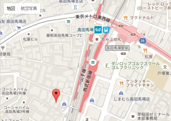 メゾン高田馬場の地図|★案内図★