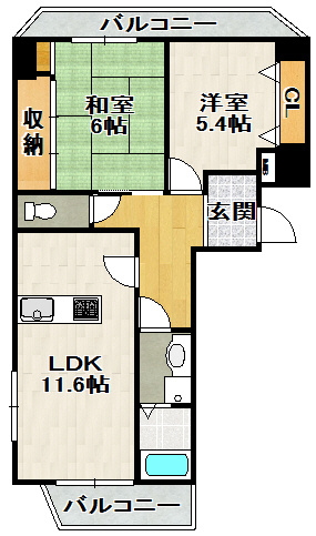 プリムローズ逆瀬川の間取り