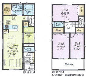 CRADLE GARDEN 川越市寺尾第17 全4棟の間取り|4LDK