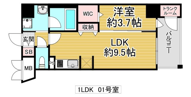大阪市東成区深江北１丁目の賃貸マンションの間取り