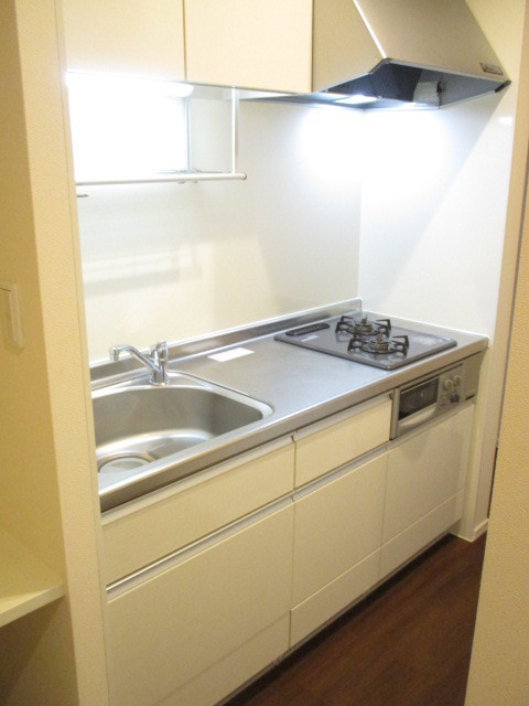 アパルトマン西小岩のキッチン|★グリル付きガス２口システムキッチン★