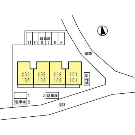 ラマージュⅠの区画図