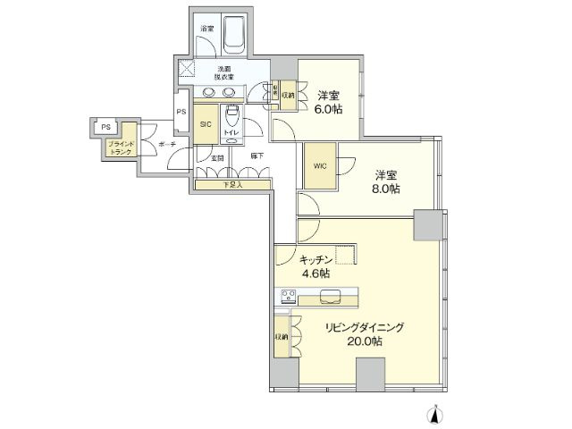 ワールドシティタワーズ・アクアタワー2の間取り