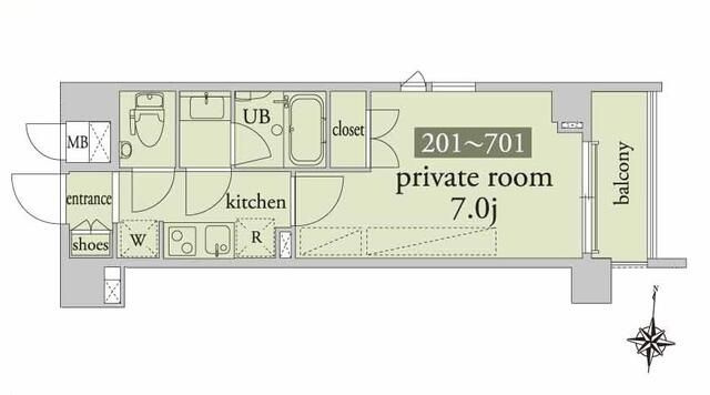 アーベイン東日暮里の間取り