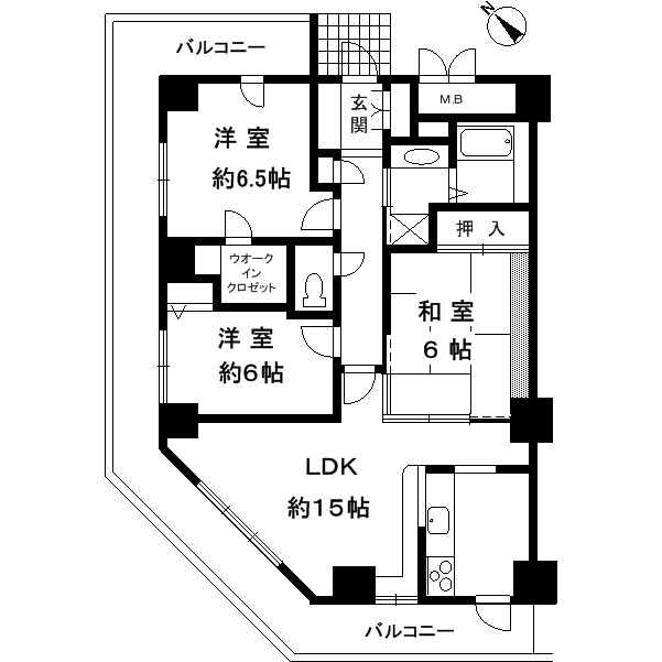 ティオ舞子の間取り|３LDK