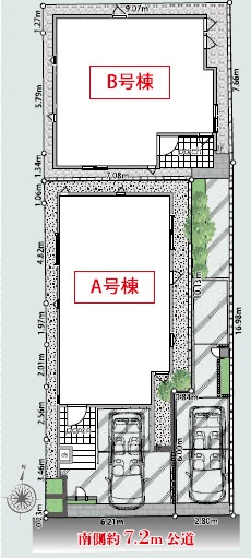 大田区久が原　新築戸建A号棟の区画図
