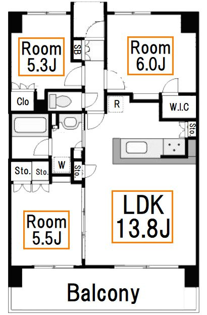 パークナード亀戸ロジュマンの間取り