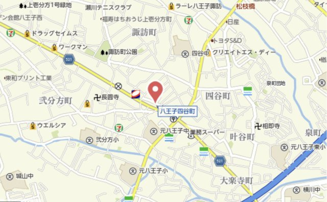 祝成約済み　八王子市　大楽寺町　新築戸建ての地図|～仲介手数料無料☆八王子ひなた不動産～八王子市大楽寺町　新築戸建て