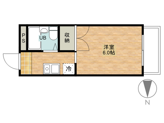 【間取り】 | クローバーMオザキB棟
