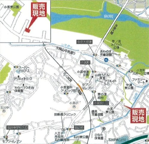 『八王子市新築戸建て』八王子市小宮町1083-2【仲介手数料無料】　６期の地図|～仲介手数料無料☆八王子ひなた不動産～八王子市小宮町　新築戸建て