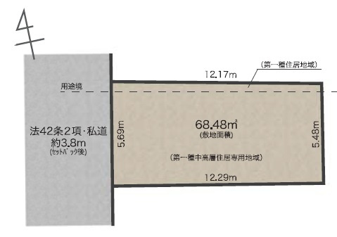大田区北馬込　新築戸建の区画図