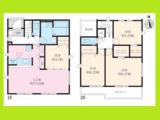 名古屋市港区藤高１丁目の新築一戸建の間取り|◇２号棟・間取図◇　