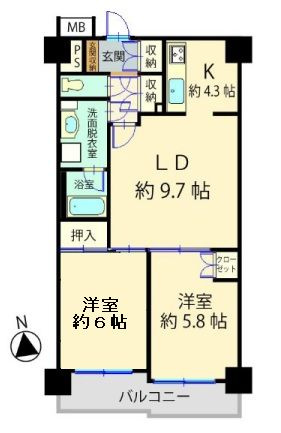 ハイラーク高崎の間取り