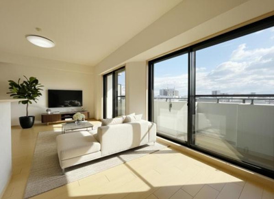 【居間・リビング】 | APAガーデンコート鳳西壱番館 | 【家具配置イメージ画像】ラグやソファで雰囲気を変えたりいろんなアレンジが楽しめます！