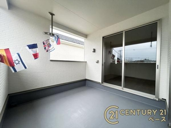 クレイドルガーデン龍田 １号棟 ／新築一戸建のバルコニー|■日当たりのよい南向きバルコニー！洗濯物もよく乾きます！