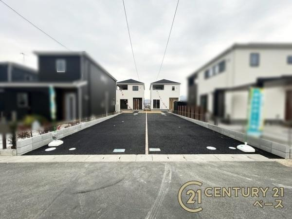 クレイドルガーデン龍田 １号棟 ／新築一戸建の前面道路含む現地写真|■現地撮影写真■前面道路は広々約４.５ｍでお車の出し入れも楽々！