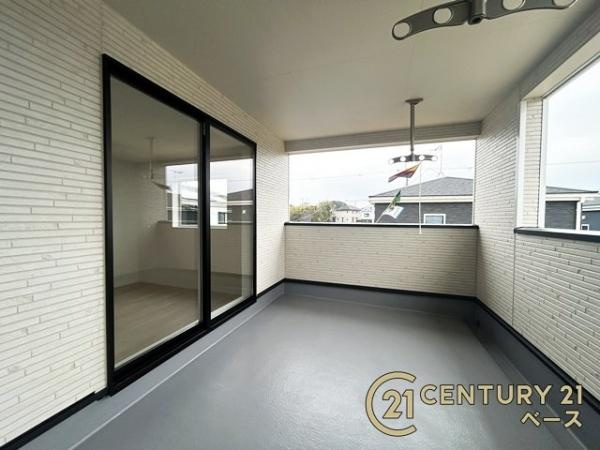 クレイドルガーデン龍田 ２号棟 ／新築一戸建のバルコニー|■日当たりのよい南向きバルコニー！洗濯物もよく乾きます！