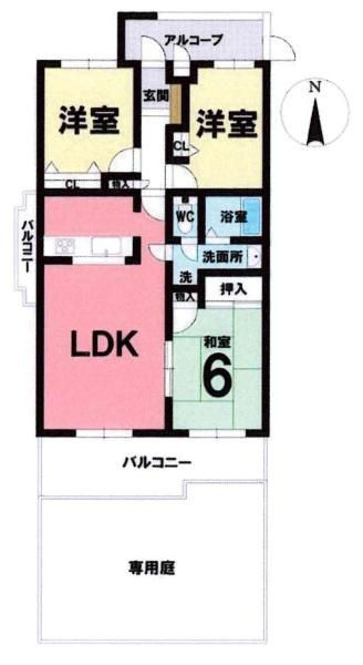 アーバンライフ大門の間取り|間取り図です