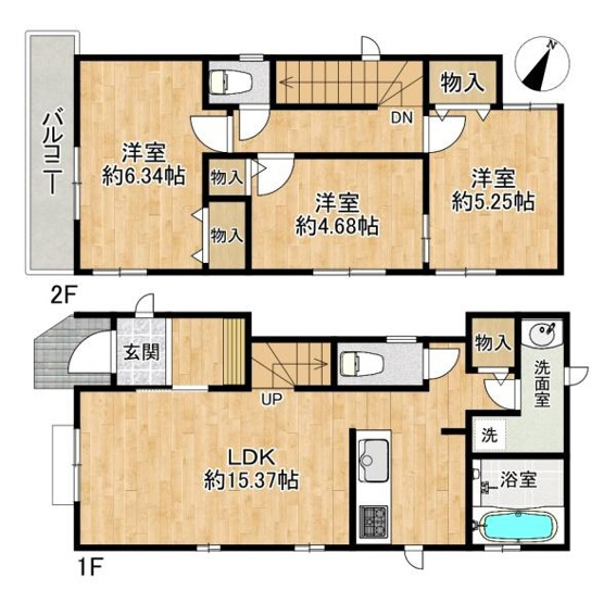 【間取り】 | 垂水区塩屋北町4丁目　新築戸建　B号棟