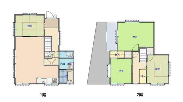 岩出市曽屋　中古戸建の間取り