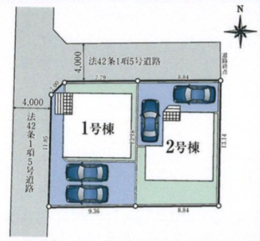 【Cradle garden】小平市大沼町第12の区画図|駐車2台可（車種による）