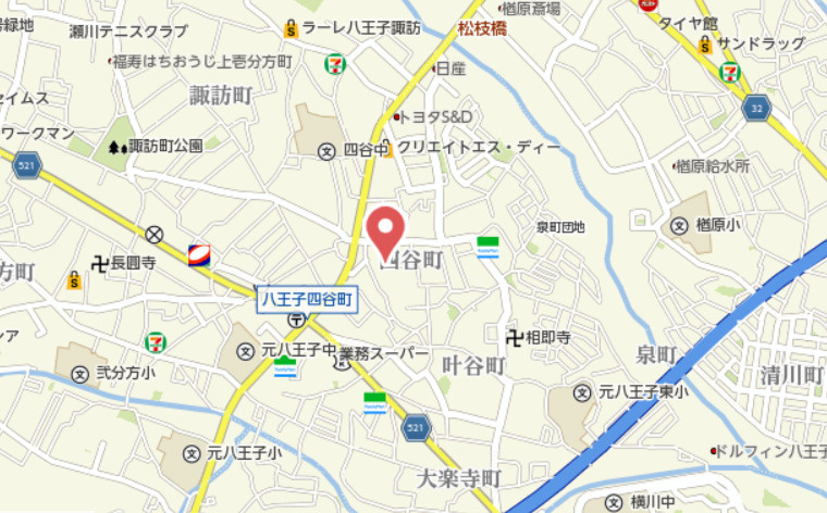 祝　成約済み　八王子市　四谷町　中古戸建の地図|～仲介手数料無料☆八王子ひなた不動産～八王子市四谷町　中古戸建