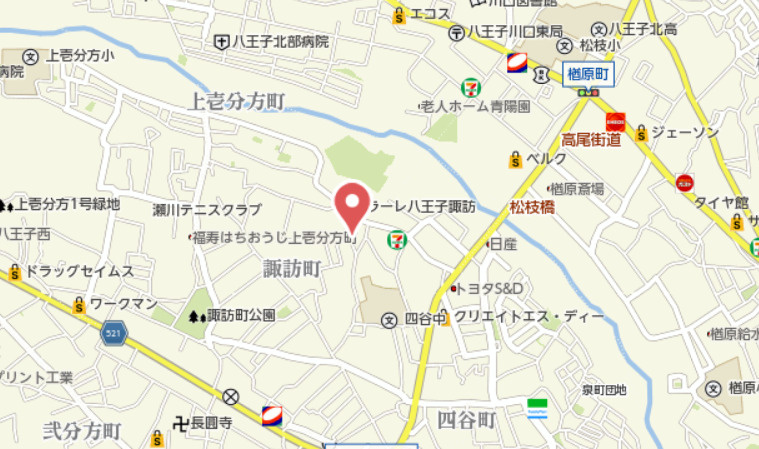 祝：成約済み　八王子市　諏訪町　中古戸建の地図|～仲介手数料無料☆八王子ひなた不動産～八王子市諏訪町　中古戸建