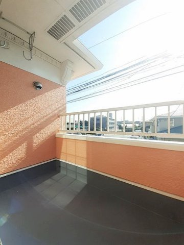 熊本市東区下南部１丁目のアパートのバルコニー|開放的で明るい空間を演出してくれるバルコニーです