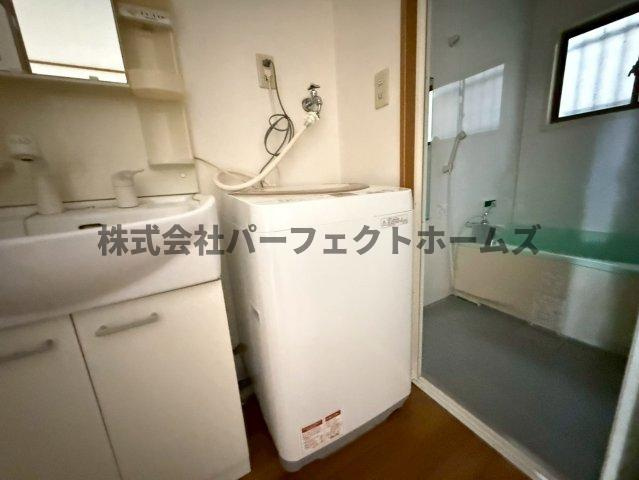 田口3丁目戸建　賃貸の設備|洗濯機置場です(洗濯機は残置物となります)