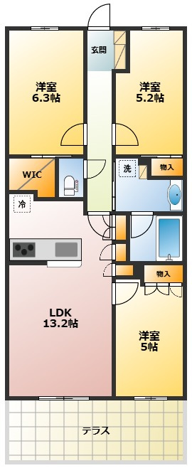 ＫＤＸレジデンス武蔵境Ⅱの間取り