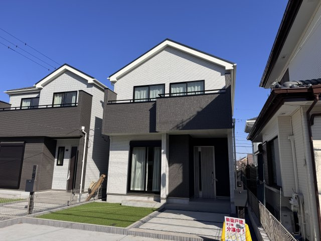 柏市南増尾３丁目新築戸建【土南部小学校：8分】の外観|B号棟外観・完成済み内覧可能です！