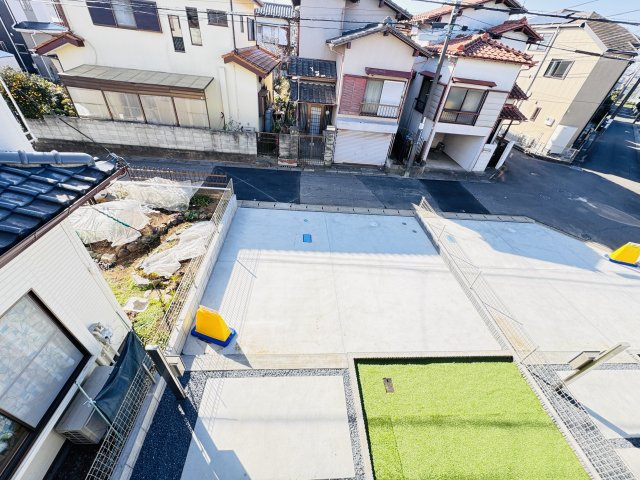 柏市南増尾３丁目新築戸建【土南部小学校：8分】の展望|バルコニーより道路側眺望・南道路で日当たり良好♪