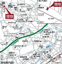 『八王子市新築戸建て』八王子大楽寺町147-5【仲介手数料無料】　３１期の地図|～仲介手数料無料☆八王子ひなた不動産～八王子市大楽寺町　新築戸建て