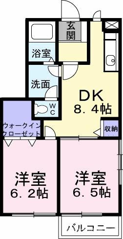 【間取り】 | サンライズ川原Ｂ