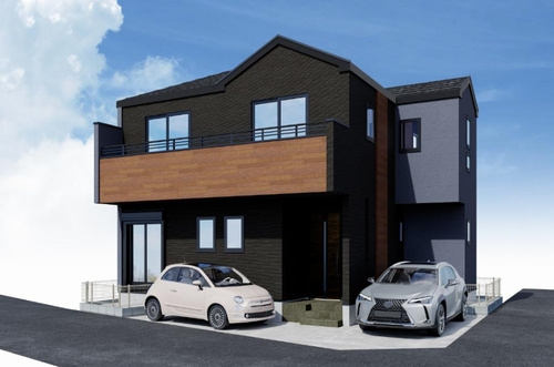 【外観パース】 | 【仲介手数料０円】相模原市中央区東淵野辺4期　新築一戸建て | 【仲介手数料０円】相模原市中央区東淵野辺4期　新築一戸建て