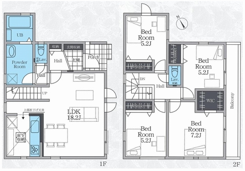 【間取り】 | 【仲介手数料０円】相模原市中央区東淵野辺4期　新築一戸建て | 【仲介手数料０円】相模原市中央区東淵野辺4期　新築一戸建て