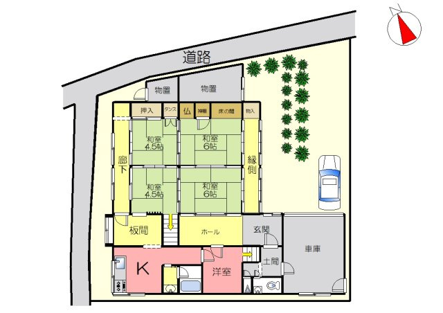 丹波市青垣町大稗の中古一戸建の区画図