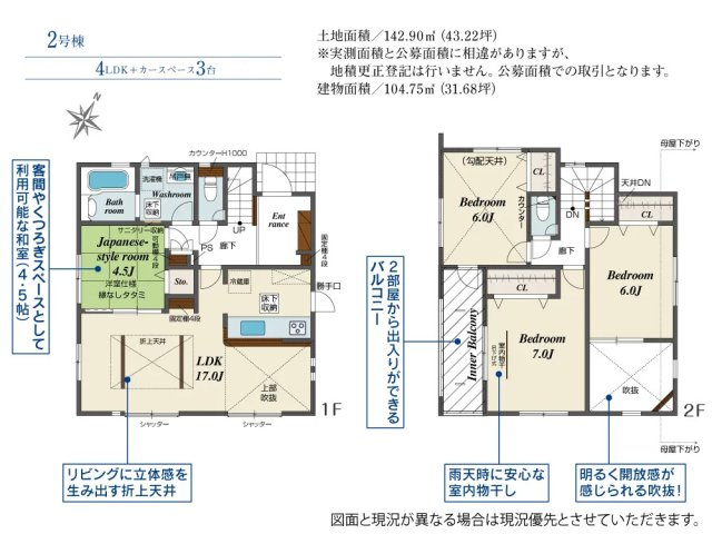 枚方市香里ケ丘8丁目　2号棟の間取り