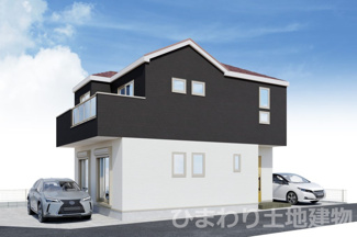 【外観】 | 秦野市鶴巻南2丁目  1号棟 5期 | イメージパース（完成時に現況と異なる場合は現況優先となります）