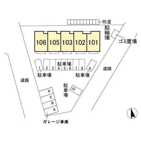 ファミリアつくばの区画図