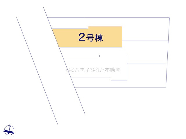 『八王子市新築戸建て』八王子市北野町537-6【仲介手数料無料】　６期の区画図|～仲介手数料無料☆八王子ひなた不動産～八王子市北野町　新築戸建て