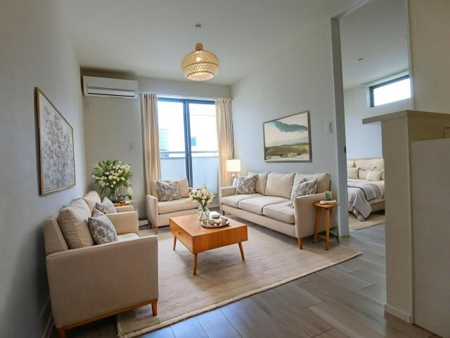 へーベルメゾン元町の居間・リビング|CG家具のため実際は家具が付きません。