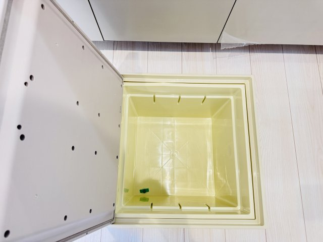 柏市しいの木台４丁目新築戸建【高柳西小学校：6分】のキッチン|キッチン床下収納